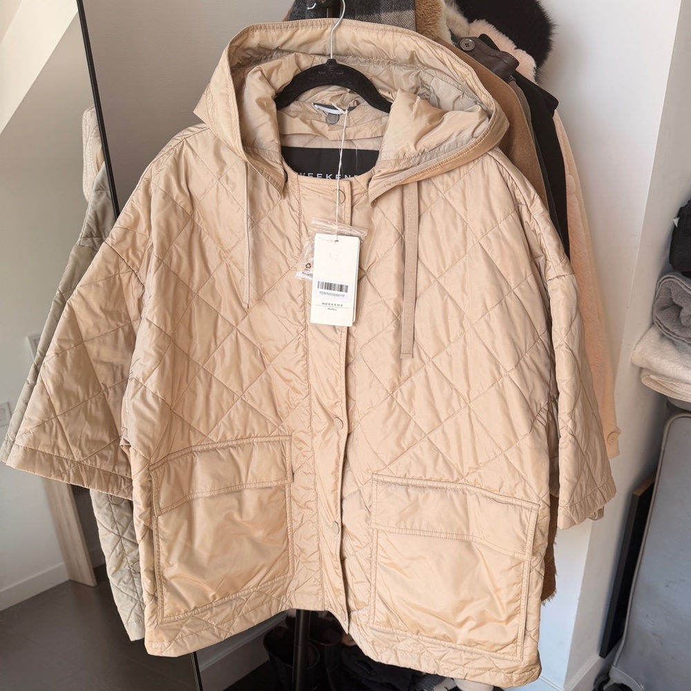MaxMara Quilted Cape Coat Jacket